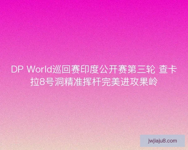 DP World巡回赛印度公开赛第三轮 查卡拉8号洞精准挥杆完美进攻果岭